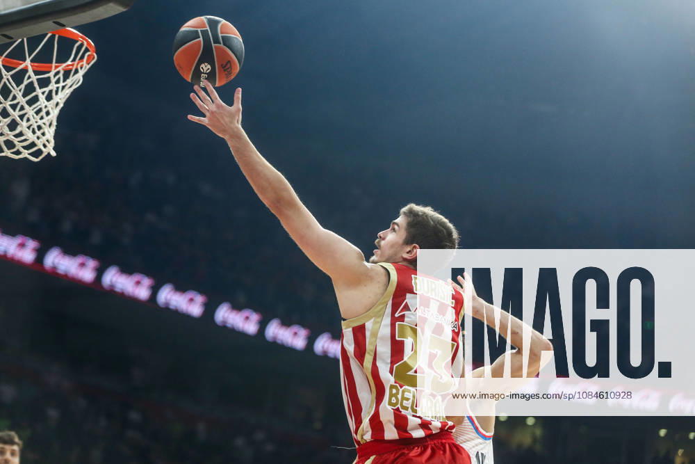 Crvena Zvezda v Paris - EuroLeague BELGRADE, SERBIA - OCTOBER 16: Nikola Djurisic (23) of Crvena Zvezda in action during the Basketball EuroLeague Round 6 match between Crvena Zvezda and Paris at Belgrade Arena in Belgrade, Serbia on October 16, 2026. Filip Stevanovic Anadolu Belgrade Serbia. Editorial use only. Please get in touch for any other usage.