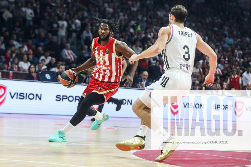 Crvena Zvezda v Paris - EuroLeague BELGRADE, SERBIA - OCTOBER 16: Semi Ojeleye (37) of Crvena Zvezda in action during the Basketball EuroLeague Round 6 match between Crvena Zvezda and Paris at Belgrade Arena in Belgrade, Serbia on October 16, 2026. Filip Stevanovic Anadolu Belgrade Serbia. Editorial use only. Please get in touch for any other usage.
