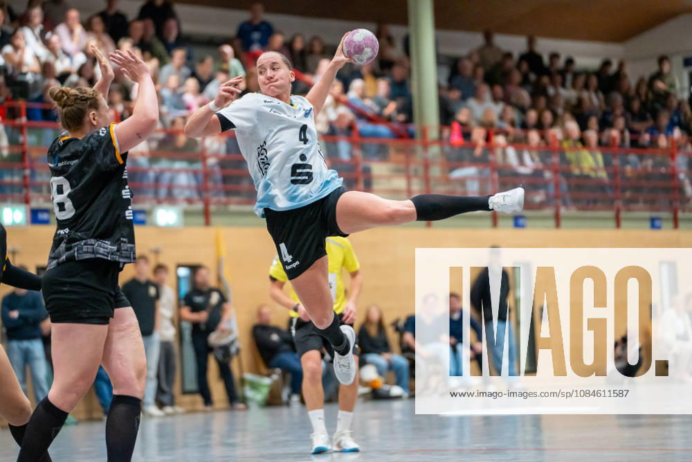 Handball I Women I 2026–2027 Season I 2nd Bundesliga I Matchday 6 I VfL Waiblingen vs. Bergischer HC I October 16, 2026 Svenja Mann 4, Bergischer HC takes a shot at Bittenfeld Community Hall, Baden-Württemberg, Germany