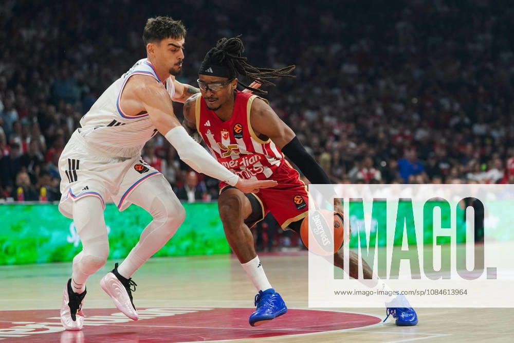 20261016, Belgrade, Serbia - Crvena Zvezda Meridianbet and Paris Basketball play a EuroLeague basketball game at the Belgrade Arena. MONEKE CHIMA in action. Belgrade Serbia - ZUMAd223 20261016_zip_d223_033