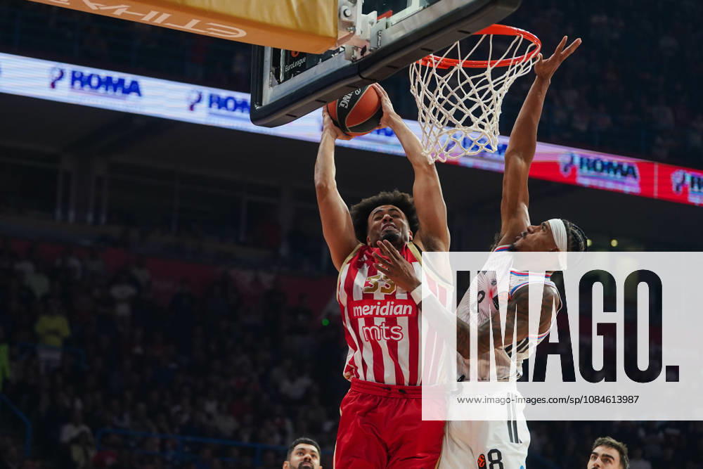 20261016, Belgrade, Serbia - Crvena Zvezda Meridianbet and Paris Basketball play a EuroLeague basketball game at the Belgrade Arena. NWORA JORDAN in action. Basketball 2026 27: EuroLeague: Crvena Zvezda Meridianbet 90:81 Paris Basketball - ZUMAd223 20261016_zip_d223_029