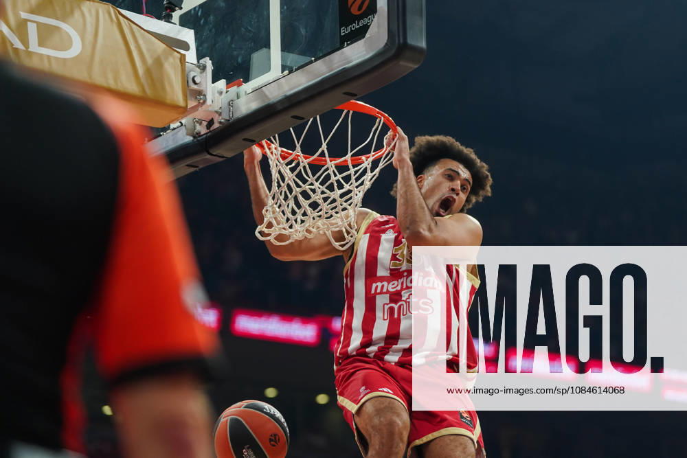 20261016, Belgrade, Serbia - Crvena Zvezda Meridianbet and Paris Basketball play a EuroLeague basketball game at the Belgrade Arena. NWORA JORDAN in action. Basketball 2026 27: EuroLeague: Crvena Zvezda Meridianbet 90:81 Paris Basketball - ZUMAd223 20261016_zip_d223_039