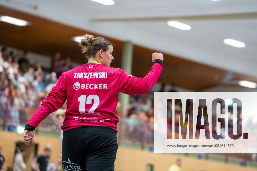 Handball I Women I 2026–2027 Season I 2nd Bundesliga I Matchday 6 I VfL Waiblingen vs. Bergischer HC I October 16, 2026 Lena Zakszewski 12, Bergischer HC celebrates at the Bittenfeld Community Hall, Baden-Württemberg, Germany