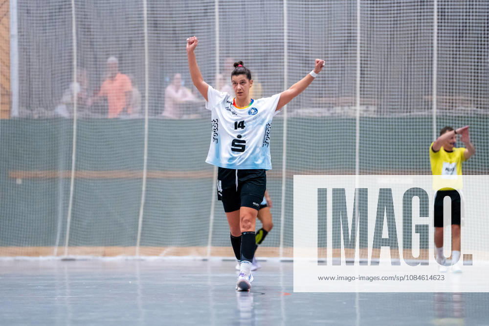 Handball I Women I 2026–2027 Season I 2nd Bundesliga I Matchday 6 I VfL Waiblingen vs. Bergischer HC I October 16, 2026 Vesna Tolic 14, Bergischer HC celebrates at the Bittenfeld Community Hall, Baden-Württemberg, Germany