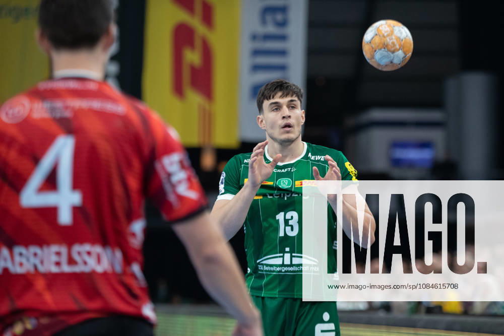 Handball, HBL2: SC DHfK Leipzig vs. ASV Hamm Westfalen, October 16, 2026; Matej Klima 13, SC DHfK Leipzig Handball, 2nd Bundesliga, 2026–2027 season, Matchday 8: SC DHfK Leipzig vs. ASV Hamm Westfalen on October 16, 2026, at the Quarterback Immobilien Arena Leipzig