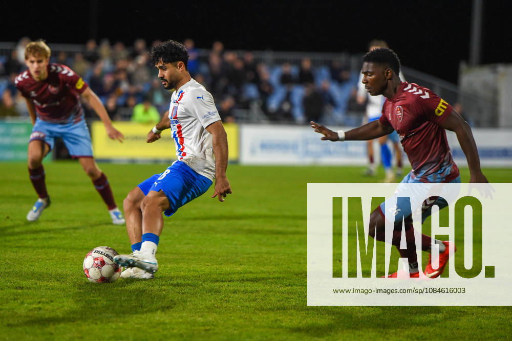 Soccer I Men s I 2026–2027 Season I Regionalliga Nord I Matchday 14 I SC Weiche Flensburg 08 vs. SV Drochtersen Assel I October 16, 2026; from left: Allah Aid Hamid 28, SV Drochtersen Assel, Ibrahim Bashiru Ali 26, SC Weiche Flensburg 08