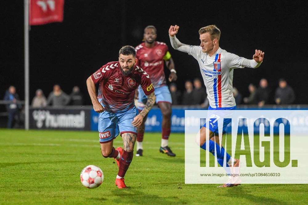 Soccer I Men s Team I 2026–2027 Season I Regionalliga Nord I Matchday 14 I SC Weiche Flensburg 08 vs. SV Drochtersen Assel I October 16, 2026; from left: Marcel Cornils (10), SC Weiche Flensburg 08, Ole Schulz 27, SV Drochtersen Assel