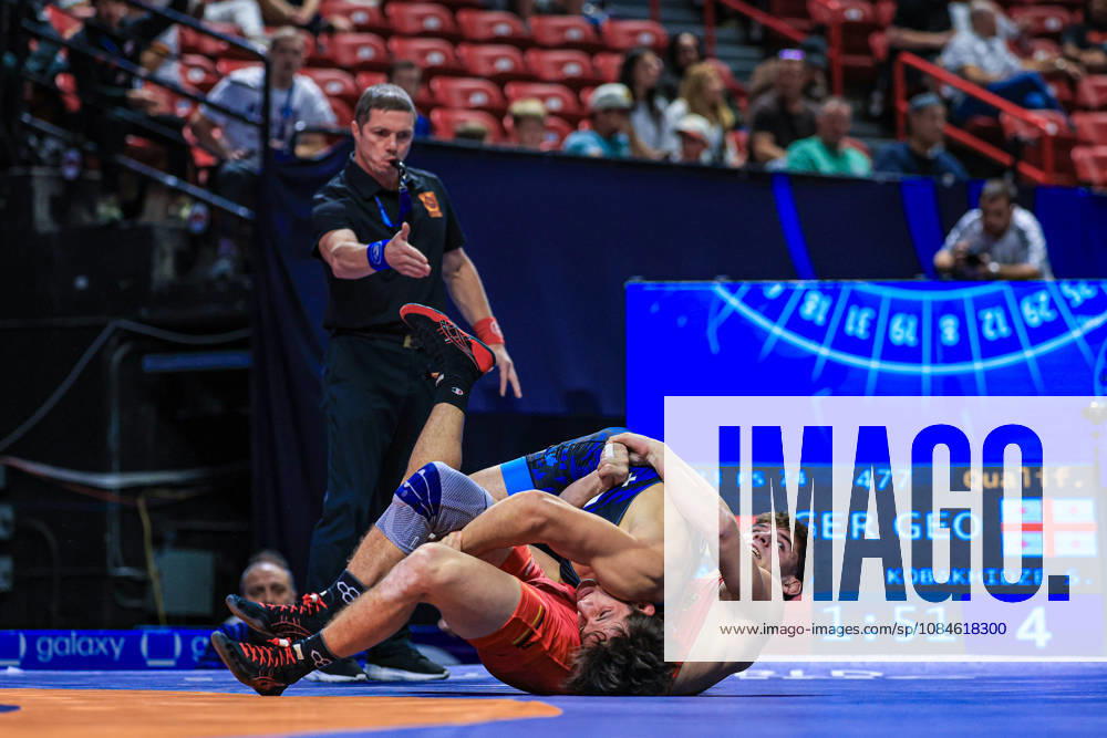 U23 World Championships, 74 kg Freestyle: Saba Kobakhidze (GEO) def. Manuel Wagin (GER)