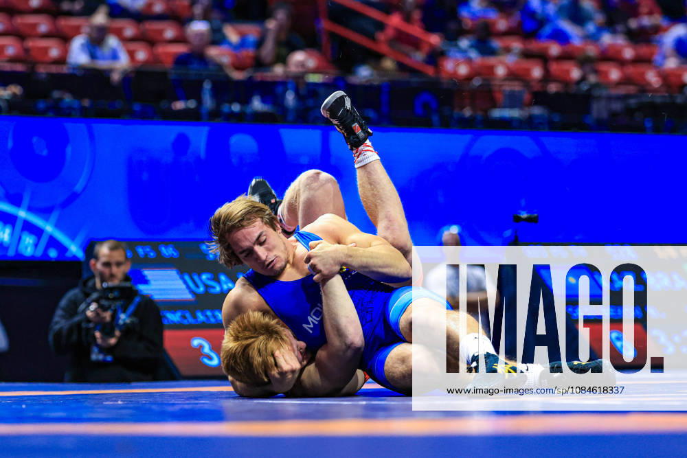 U23 World Championships, 86 kg Freestyle: Eugeniu Mihalcean (MDA) def. Aeoden James Sinclair (USA)