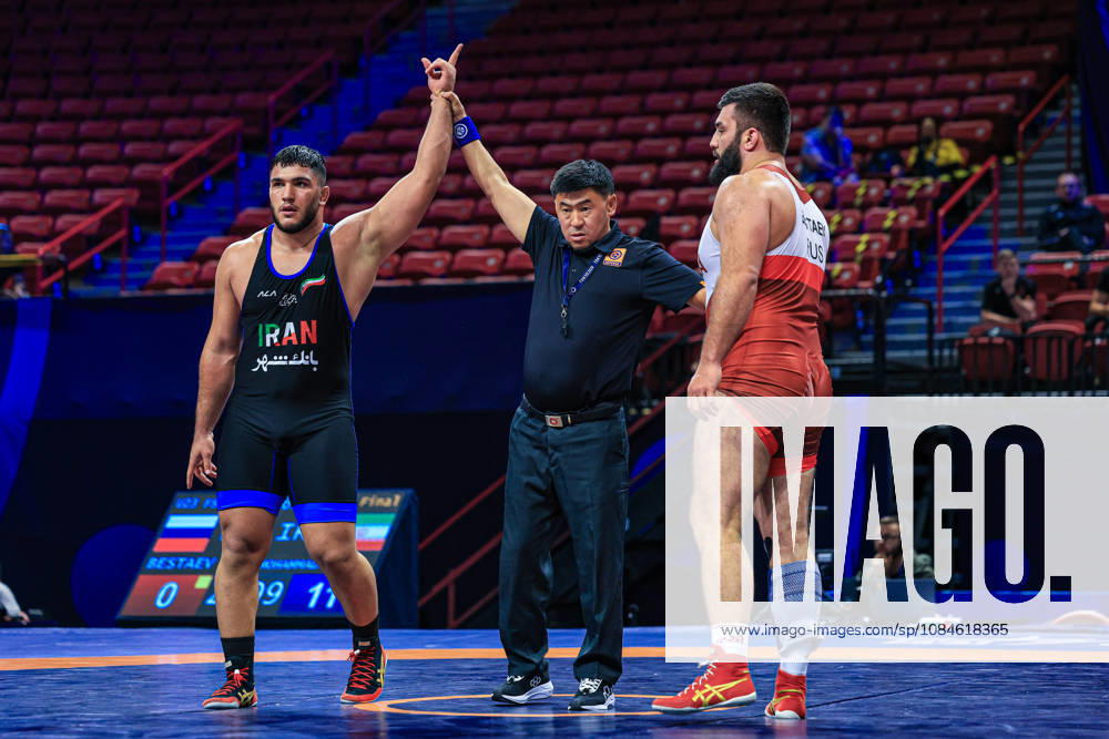 U23 World Championships, 125 kg Freestyle: Abolfazl Mohammad Mohammad Nezhad (IRI) def. Andrei Bestaev (RUS)