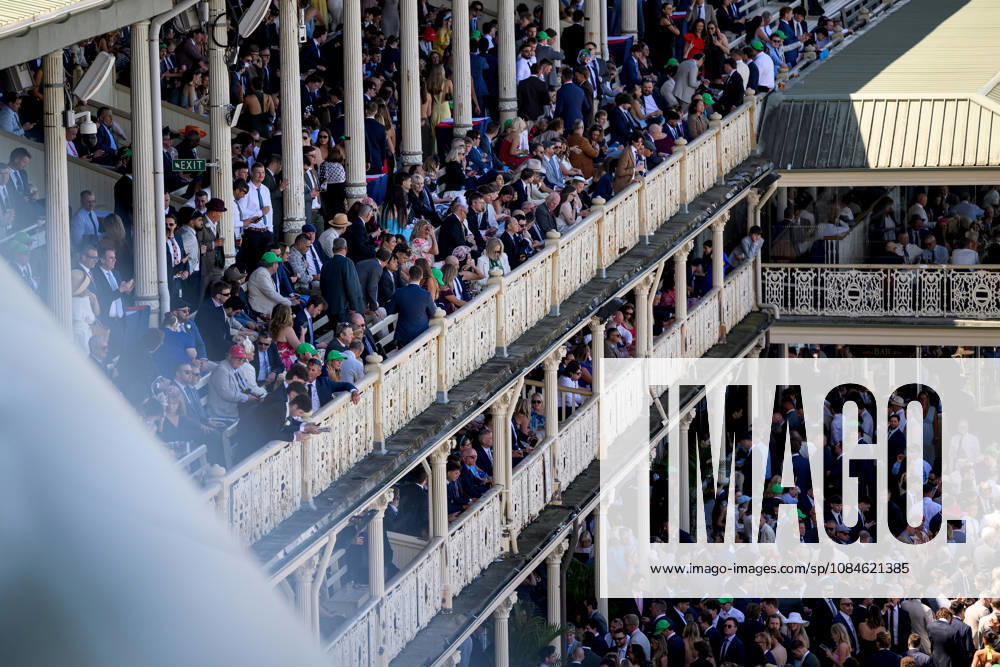 RACING THE EVEREST, Racegoers are seen in the members stand during The Everest Day at Royal Randwick Racecourse in Sydney, Saturday, October 17, 2026. ( NO ARCHIVING, SYDNEY NEW SOUTH WALES Australia