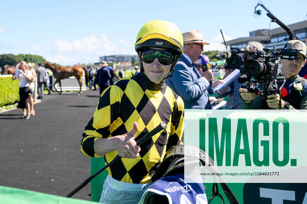 RACING THE EVEREST, Jockey Zac Lloyd poses for a photograph after riding Chains of Love to victory in Race 5, The Kosciuszko, during The Everest Day at Royal Randwick Racecourse in Sydney, Saturday, October 17, 2026. ( NO ARCHIVING, SYDNEY NEW SOUTH WALES Australia
