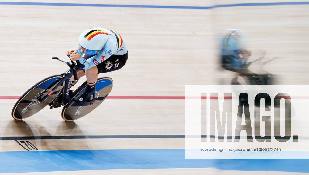 Belgian Katrijn De Clercq pictured in action during the Women s individual pursuit event at the UCI Track cycling, Rad, Radsport, Bahnrad, Bahn World Championships in Shanghai, China on Saturday 17 October 2026. The worlds are taking place from 14 to 18 October 2026. BENOITxDOPPAGNE x190054426x