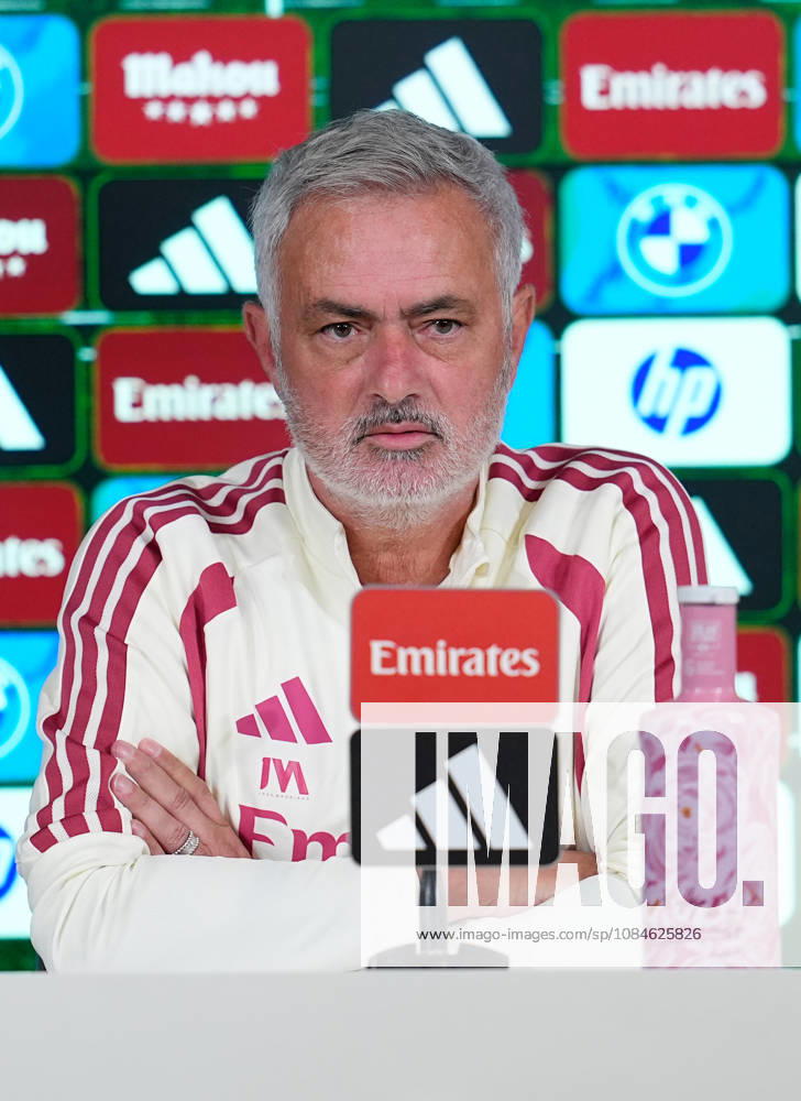 Jose Mourinho, head coach of Real Madrid, attends his press conference, PK, Pressekonferenz during the training day of Real Madrid ahead the Spanish League, LaLiga EA Sports, football match against Sevilla FC at Ciudad Deportiva Real Madrid on October 17, 2026, in Valdebebas, Madrid, Spain. Real Madrid Training And Press Conference - Laliga Ea Sports - ZUMAa181 20261017_zaa_a181_002