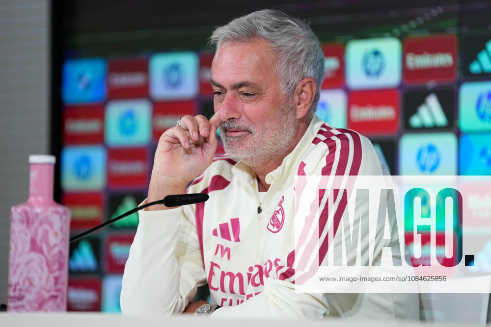 Jose Mourinho, head coach of Real Madrid, attends his press conference, PK, Pressekonferenz during the training day of Real Madrid ahead the Spanish League, LaLiga EA Sports, football match against Sevilla FC at Ciudad Deportiva Real Madrid on October 17, 2026, in Valdebebas, Madrid, Spain. Real Madrid Training And Press Conference - Laliga Ea Sports - ZUMAa181 20261017_zaa_a181_013