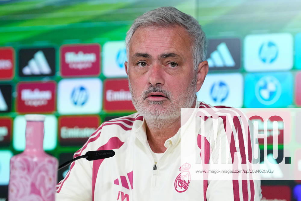 Jose Mourinho, head coach of Real Madrid, attends his press conference, PK, Pressekonferenz during the training day of Real Madrid ahead the Spanish League, LaLiga EA Sports, football match against Sevilla FC at Ciudad Deportiva Real Madrid on October 17, 2026, in Valdebebas, Madrid, Spain. Real Madrid Training And Press Conference - Laliga Ea Sports - ZUMAa181 20261017_zaa_a181_027
