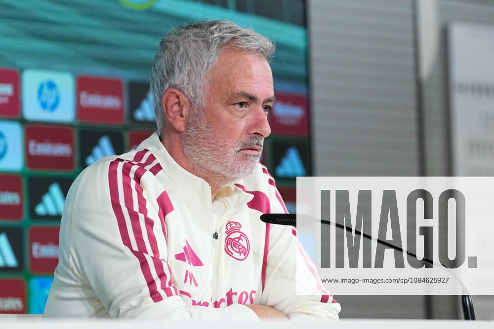 Jose Mourinho, head coach of Real Madrid, attends his press conference, PK, Pressekonferenz during the training day of Real Madrid ahead the Spanish League, LaLiga EA Sports, football match against Sevilla FC at Ciudad Deportiva Real Madrid on October 17, 2026, in Valdebebas, Madrid, Spain. Real Madrid Training And Press Conference - Laliga Ea Sports - ZUMAa181 20261017_zaa_a181_029