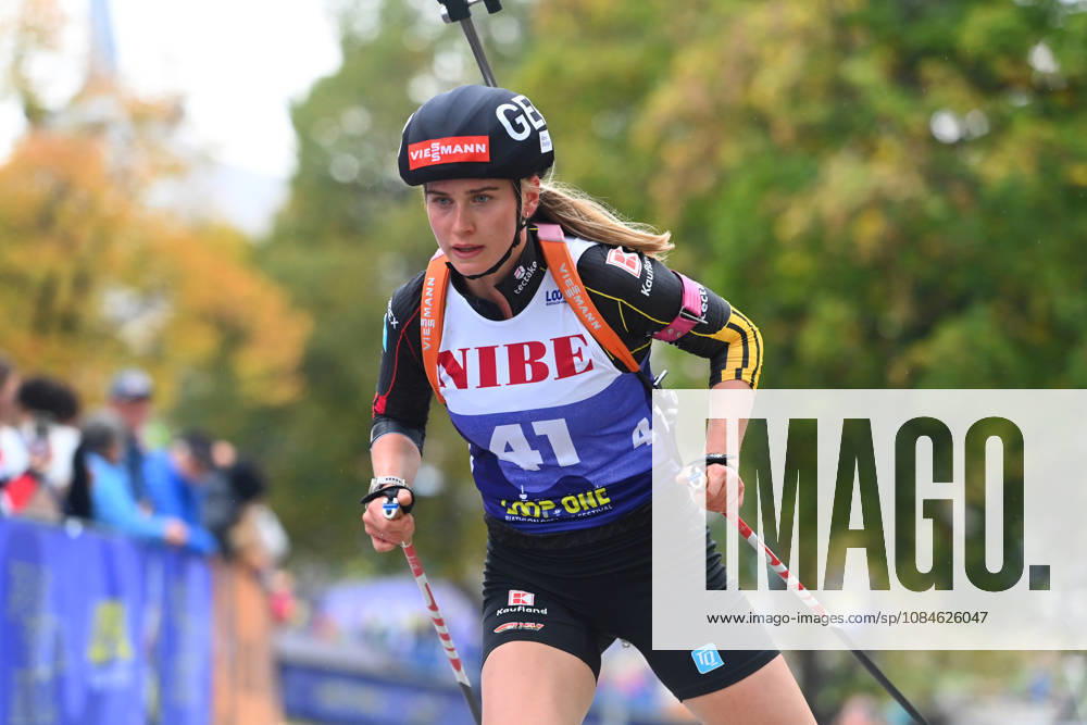 Julia TANNHEIMER (GER), Performance, Loop One Biathlon Opening Festival at the Olympic Park in Munich on October 17, 2026