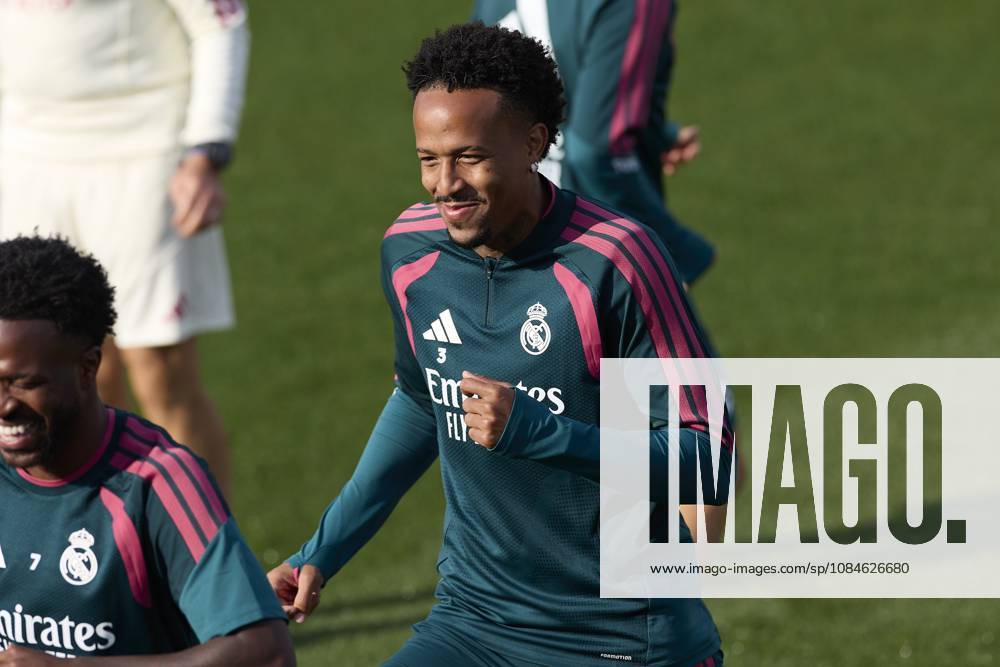 Eder Militao (Real Madrid CF) is seen in action during a training session on the eve of the LaLiga EA SPORTS 2026 2027 match between Real Madrid CF and Sevilla FC..Real Madrid CF is holding its final training session and press conference, PK, Pressekonferenz ahead of its ninth LaLiga game. Madrid Spain - ZUMAs197 20261017_aaa_s197_026