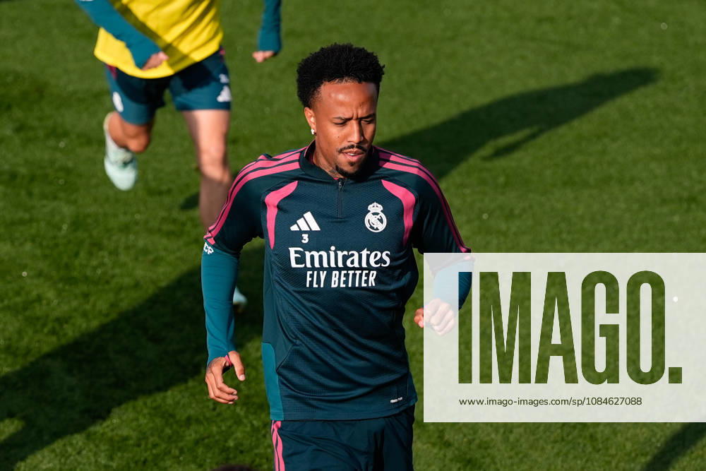 Eder Militao during the training day of Real Madrid ahead the Spanish League, LaLiga EA Sports, football match against Sevilla FC at Ciudad Deportiva Real Madrid on October 17, 2026, in Valdebebas, Madrid, Spain. Valdebebas Spain - ZUMAa181 20261017_zaa_a181_037