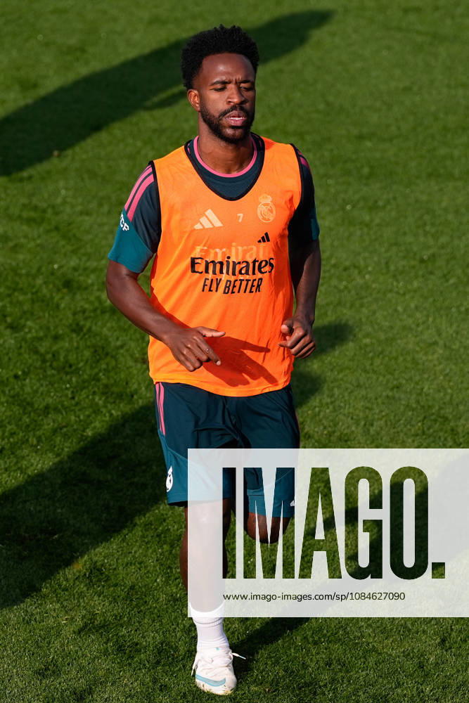 Vinicius Junior during the training day of Real Madrid ahead the Spanish League, LaLiga EA Sports, football match against Sevilla FC at Ciudad Deportiva Real Madrid on October 17, 2026, in Valdebebas, Madrid, Spain. Real Madrid Training And press conference, PK, Pressekonferenz - LaLiga Ea Sports - ZUMAa181 20261017_zaa_a181_032