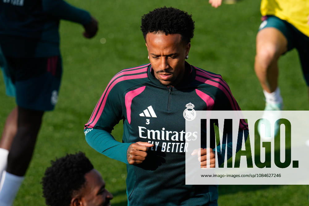 Eder Militao during the training day of Real Madrid ahead the Spanish League, LaLiga EA Sports, football match against Sevilla FC at Ciudad Deportiva Real Madrid on October 17, 2026, in Valdebebas, Madrid, Spain. Valdebebas Spain - ZUMAa181 20261017_zaa_a181_048