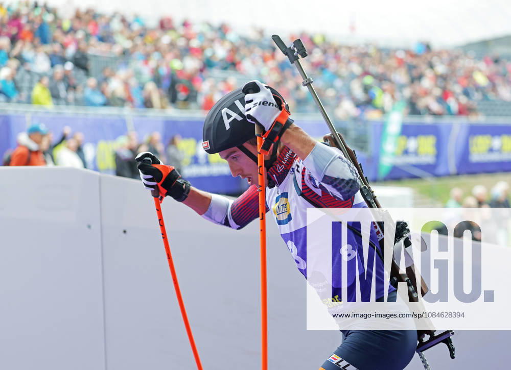 BIATHLON - Loop One Opening Festival MUNICH,GERMANY,17.OCT.26 - BIATHLON - Loop One Opening Festival. Image shows Fredrik Muehlbacher (AUT). GEPAxpictures xThomasxBachun