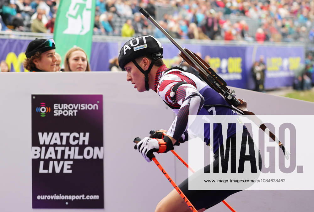 BIATHLON - Loop One Opening Festival MUNICH,GERMANY,17.OCT.26 - BIATHLON - Loop One Opening Festival. Image shows Dominic Unterweger (AUT). GEPAxpictures xThomasxBachun