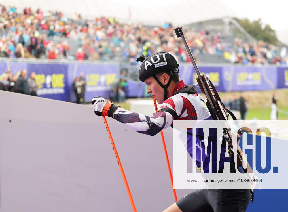 BIATHLON - Loop One Opening Festival MUNICH,GERMANY,17.OCT.26 - BIATHLON - Loop One Opening Festival. Image shows Dominic Unterweger (AUT). GEPAxpictures xThomasxBachun