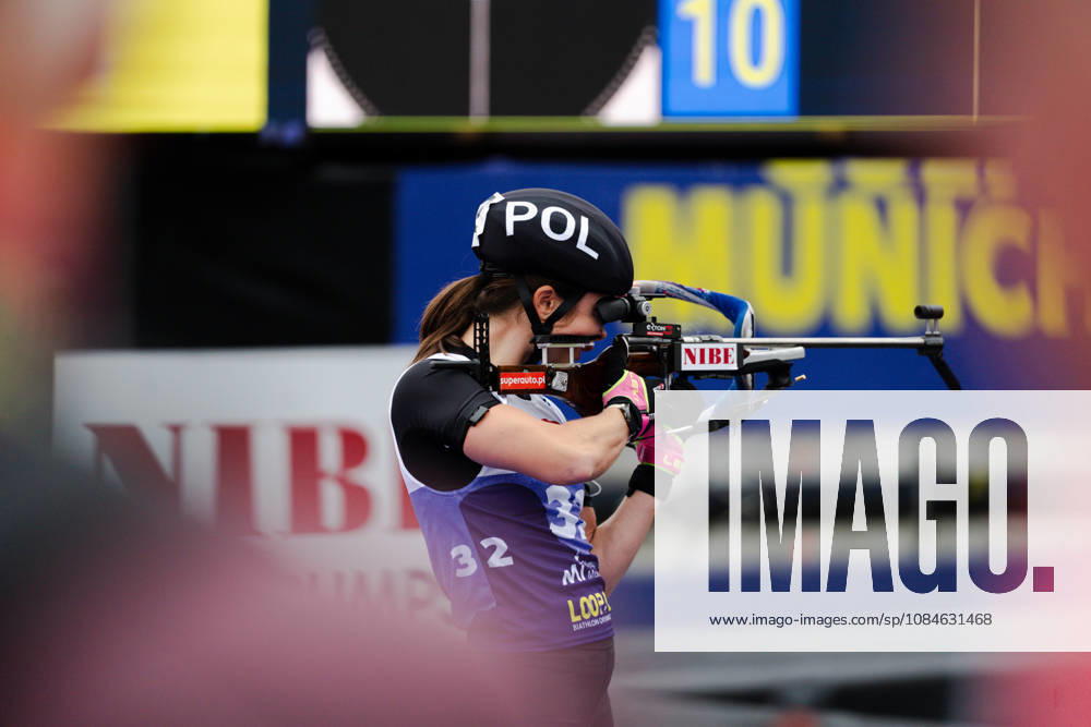 GER, Biathlon, Women, IBU Biathlon Loop One Festival 2026, 2026–2027 Season, Women’s Super Sprint Qualification: Kamila Zuk (POL), 32, warming up at the Olympic Park in Munich, Bavaria, Germany