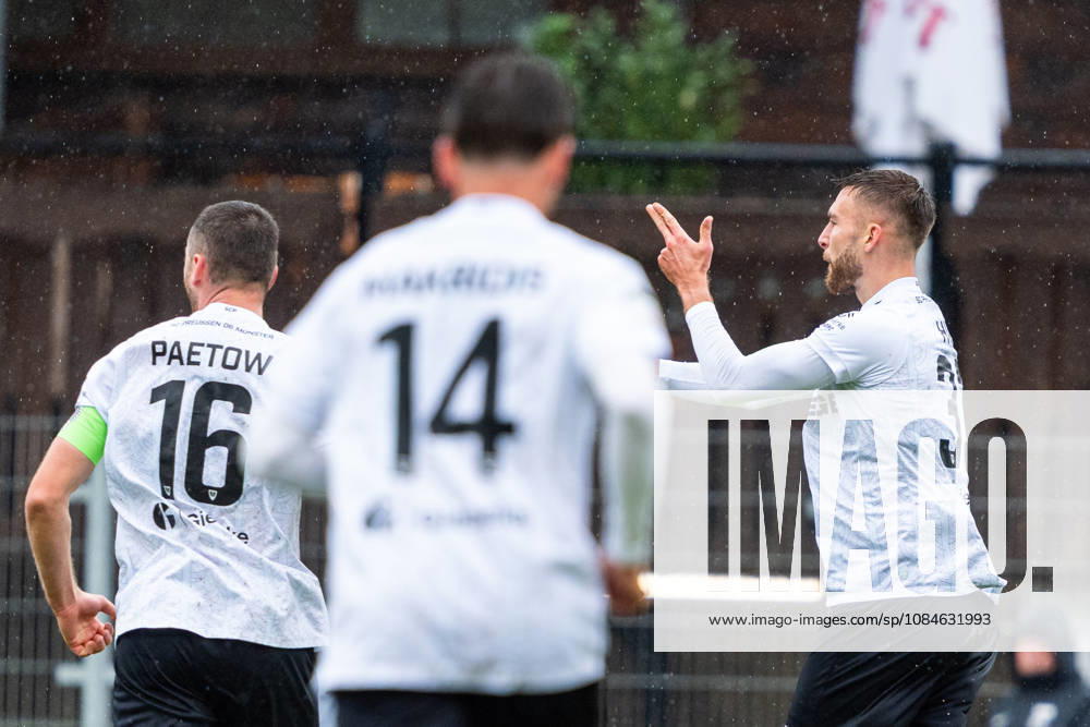 3rd Division: SG Sonnenhof Großaspach vs. SC Preußen Münster, October 17, 2026, Aspach, GERMANY October 17, 2026 Felix Higl of SC Preußen Münster, 33, celebrates his 1-0 goal during the match between SG Sonnenhof Großaspach and SC Preußen Münster on Matchday 10 of the 3. Liga at the WIRmachenDRUCK Arena