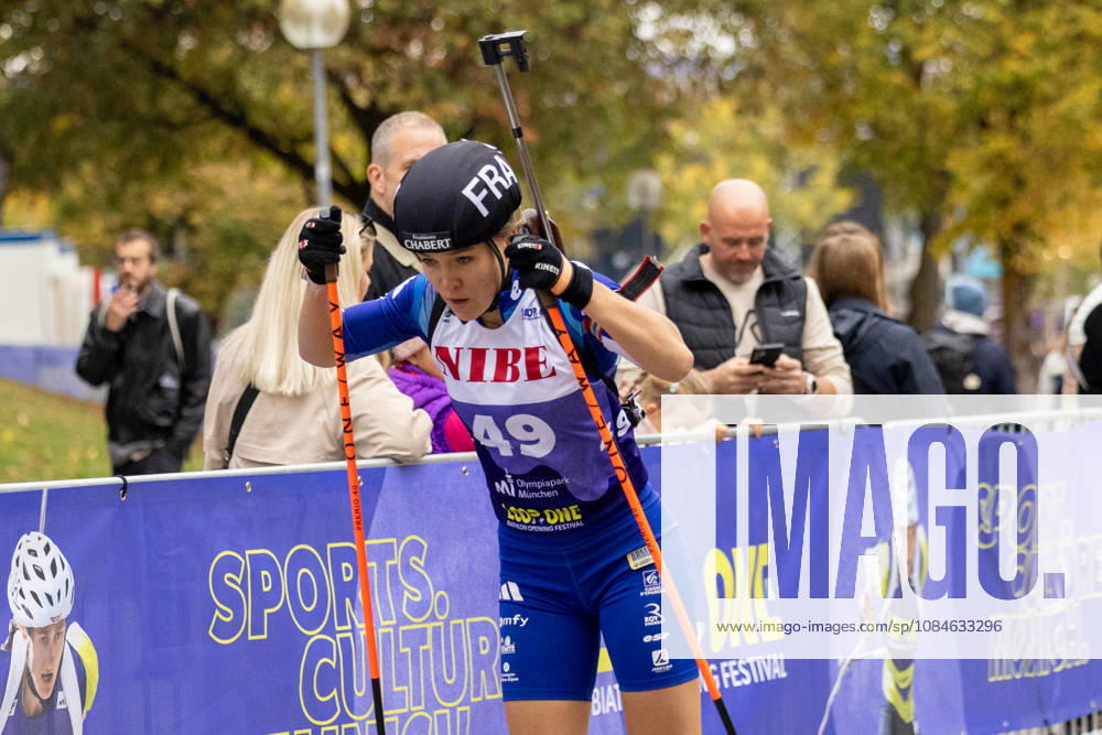Oceane Michelon (WOMEN SUPER SPRINT QUALIFICATION, 49) on the course, LOOP ONE FESTIVAL MUNICH GERMANY, 17.10.2026 Munich Olympic Park Germany