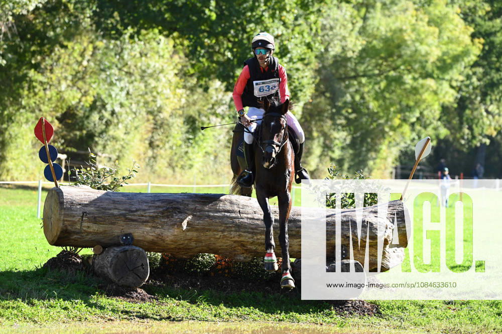 MONDIAL DU LION 2026 - CROSS COUNTRY LE LION-D ANGERS, FRANCE - OCTOBER 17, 2026 : Márton Czirok riding Jump for Joy during the cross-country competition at the Mondial du Lion 2026, FEI WBFSH Eventing World Breeding Championship for Young Horses. Le Lion-d AngersFrance