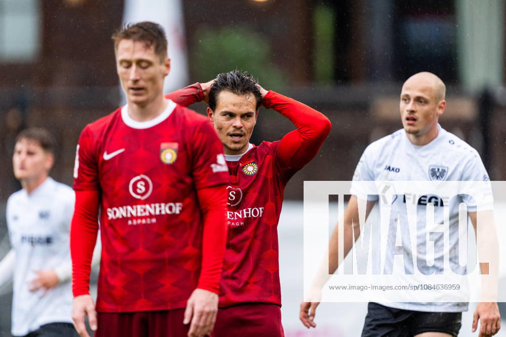 3rd Division: SG Sonnenhof Großaspach vs. SC Preußen Münster, October 17, 2026, Aspach, GERMANY October 17, 2026 Niklas Pollex of SG Sonnenhof Großaspach, 18, looks frustrated during the match between SG Sonnenhof Großaspach and SC Preußen Münster on Matchday 10 of the 3. Liga at the WIRmachenDRUCK Arena