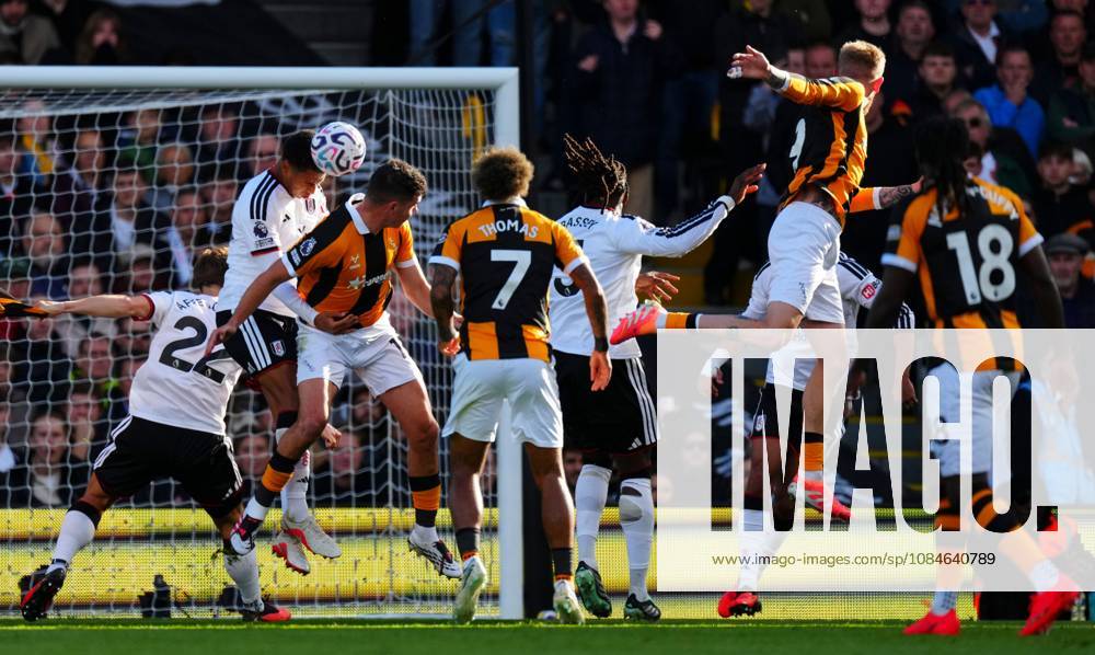 Shea Charles of Fulham with a defensive header Fulham v Hull City, Premier League, Football, Craven Cottage, London, UK - 17 Oct 2026London Craven Cottage United Kingdom