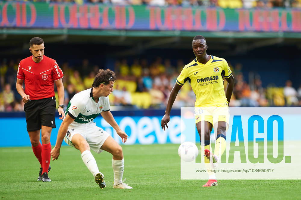 Pape Gueye of Villarreal CF during the LaLiga EA Sports match between Villarreal CF and Elche CF at Estadio de la Cerámica on October 17, 2026, in Villarreal, Spain