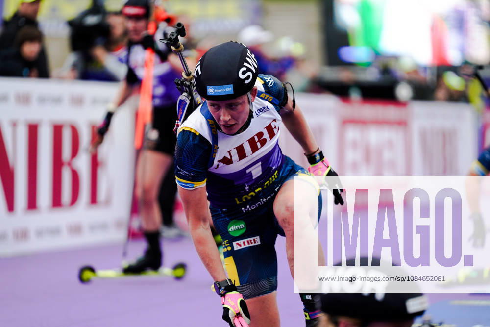 GER, Biathlon, Women, IBU Biathlon Loop One Festival 2026, 2026–2027 Season, Women’s Super Sprint Final: Elvira Oeberg (SWE), 1st, in preparation at the Olympic Park in Munich, Bavaria, Germany