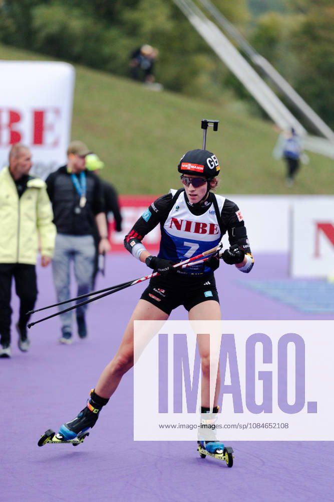 GER, Biathlon, Women, IBU Biathlon Loop One Festival 2026, 2026–2027 Season, Women’s Super Sprint Final: Vanessa Voigt (DEU), 7th on the course at Munich Olympic Park, Bavaria, Germany