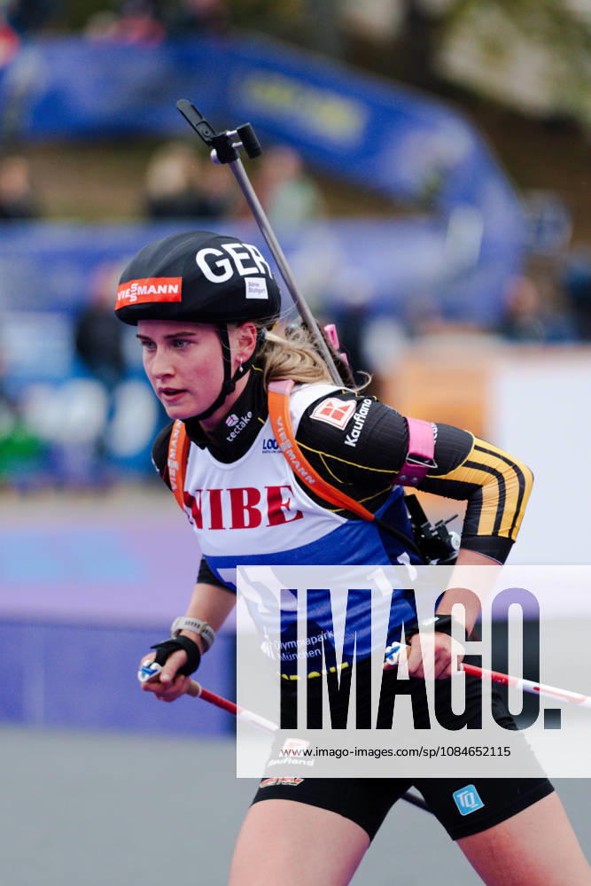 GER, Biathlon, Women, IBU Biathlon Loop One Festival 2026, 2026–2027 Season, Women’s Super Sprint Final: Julia Tannheimer (DEU), 11th in the penalty loop, Munich Olympic Park, Bavaria, Germany