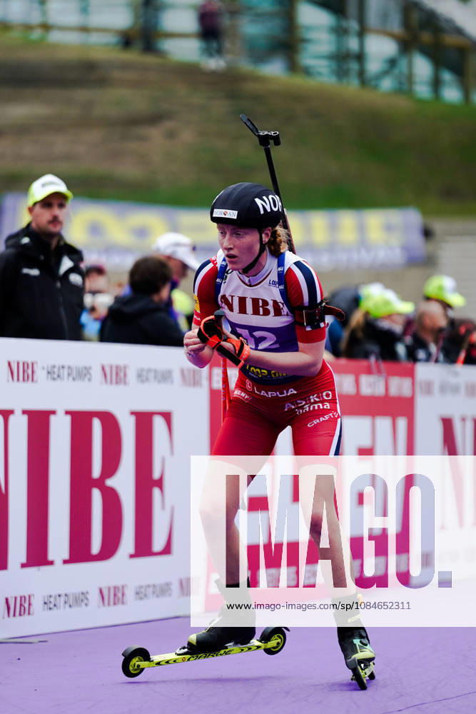 GER, Biathlon, Women, IBU Biathlon Loop One Festival 2026, 2026–2027 Season, Women’s Super Sprint Final: Maren Kirkeeide (NOR), No. 12 in the Spotlight, Munich Olympic Park, Bavaria, Germany