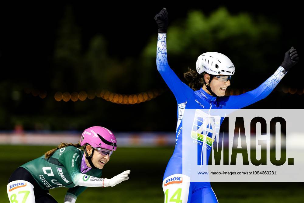 AMSTERDAM - Sofia Schilder wins the first women s Marathon Cup race at the Jaap Eden Track. RAMON VAN FLYMEN ANP ANPxSportx IVx 572736206 originalFilename: 572736206