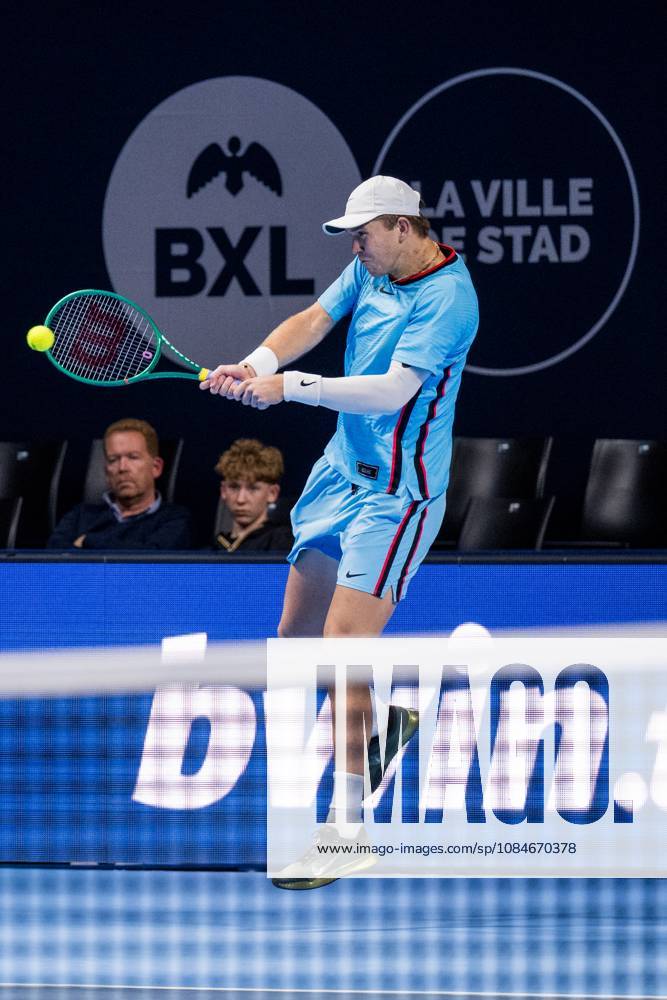 Martin Damm of the United States pictured in action during the European Open ATP, Tennis Herren tennis tournament in Brussels, on Saterday 17 October. This year s edition of the tournament is taking place from 17 to 25 October JASPERxJACOBS x190115160x