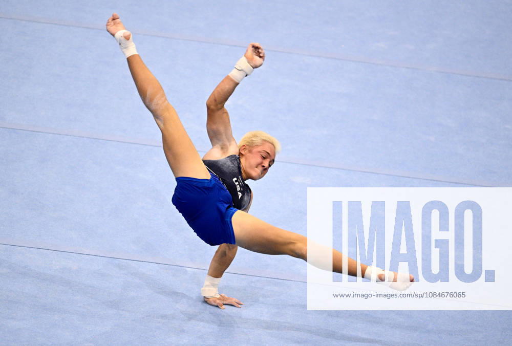 Netherlands Artistic Gymnastics World Championships Qualifiers 9266976 17.10.2026 Danila Leykin of the United States competes in the floor exercise during the men s qualification at the 2026 World Artistic Gymnastics Championships in Rotterdam, the Netherlands. Alexey Filippov Sputnik Rotterdam Netherlands