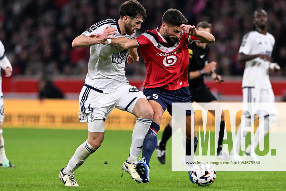 Lille OSC vs Brest Gautier Lloris (4) of Brest and Olivier Giroud (9) of Lille pictured during the French Mc Donalds Ligue 1 season 2026 - 2027 matchday 7 game between Lille OSC and Stade Brest on October 17 , 2026 in Lille, France. (Photo by Jill Delsaux Isosport) Lille France