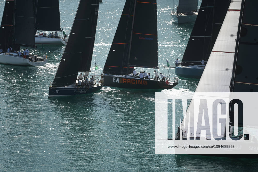 (261018) -- VALLETTA, Oct. 18, 2026 -- Yachts are seen sailing from the Grand Harbour of Malta, port of Valletta, during the 47th Rolex Middle Sea Race in Valletta, Malta, on Oct. 17, 2026. (Photo by Xinhua) (SP)MALTA-VALLETTA-SAILING-ROLEX MIDDLE SEA RACE JonathanxBorg