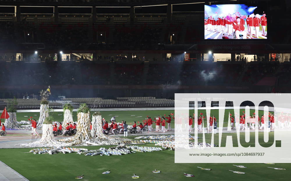 (261018) -- NAGOYA, Oct. 18, 2026 -- The delegation of China parades into the stadium during the opening ceremony of the Aichi-Nagoya Asian Para Games in Nagoya, Japan, Oct. 18, 2026. ) (SP)JAPAN-NAGOYA-ASIAN PARA GAMES-OPENING CEREMONY YaoxQilin