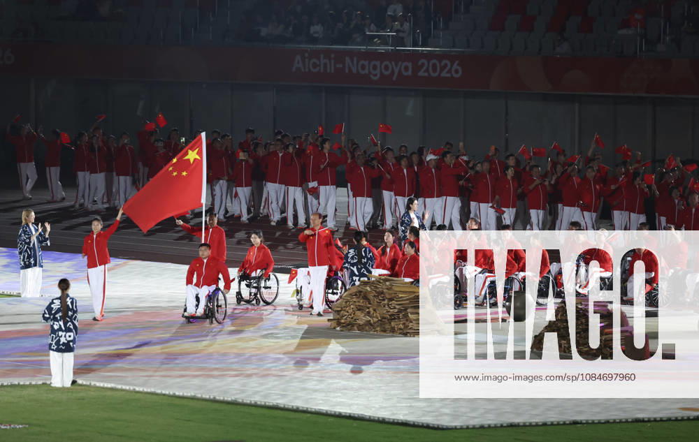 (261018) -- NAGOYA, Oct. 18, 2026 -- The delegation of China parades into the stadium during the opening ceremony of the Aichi-Nagoya Asian Para Games in Nagoya, Japan, Oct. 18, 2026. ) (SP)JAPAN-NAGOYA-ASIAN PARA GAMES-OPENING CEREMONY YaoxQilin