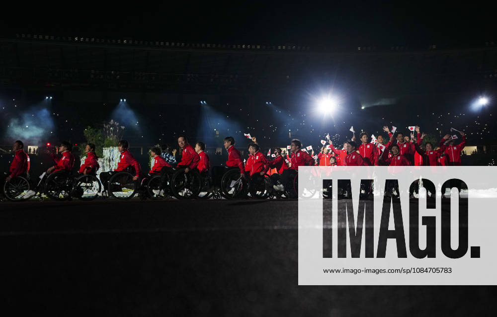 (261018) -- NAGOYA, Oct. 18, 2026 -- The delegation of Japan parades into the stadium during the opening ceremony of the Aichi-Nagoya Asian Para Games in Nagoya, Japan, Oct. 18, 2026. ) (SP)JAPAN-NAGOYA-ASIAN PARA GAMES-OPENING CEREMONY JiaxHaocheng