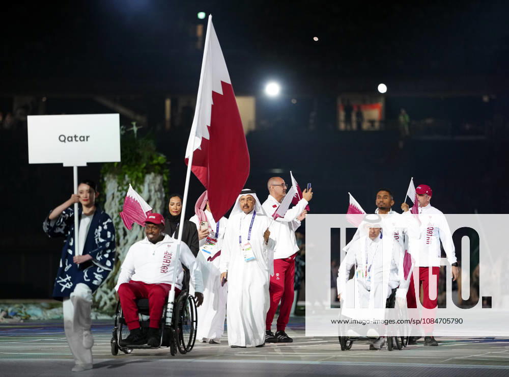 (261018) -- NAGOYA, Oct. 18, 2026 -- The delegation of Qatar parades into the stadium during the opening ceremony of the Aichi-Nagoya Asian Para Games in Nagoya, Japan, Oct. 18, 2026. ) (SP)JAPAN-NAGOYA-ASIAN PARA GAMES-OPENING CEREMONY JiaxHaocheng