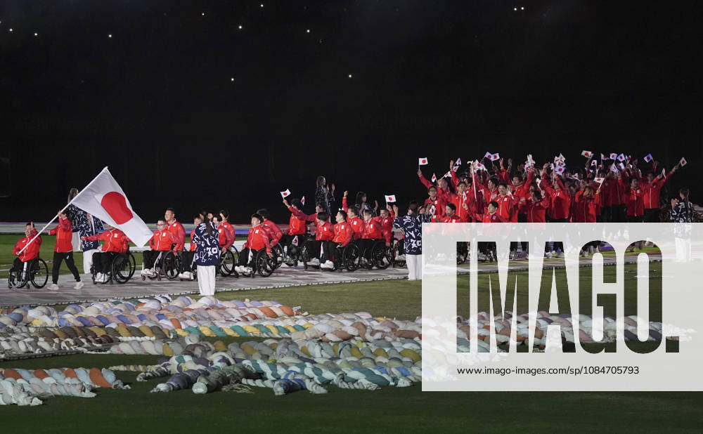 (261018) -- NAGOYA, Oct. 18, 2026 -- The delegation of Japan parades into the stadium during the opening ceremony of the Aichi-Nagoya Asian Para Games in Nagoya, Japan, Oct. 18, 2026. ) (SP)JAPAN-NAGOYA-ASIAN PARA GAMES-OPENING CEREMONY CaixYang